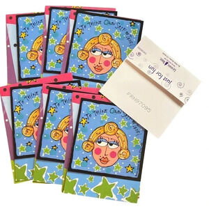 FUNNY 6/pk Leanin' Tree Friend Greeting Cards Blonde Sassy Girl Lori Wiseman NIP